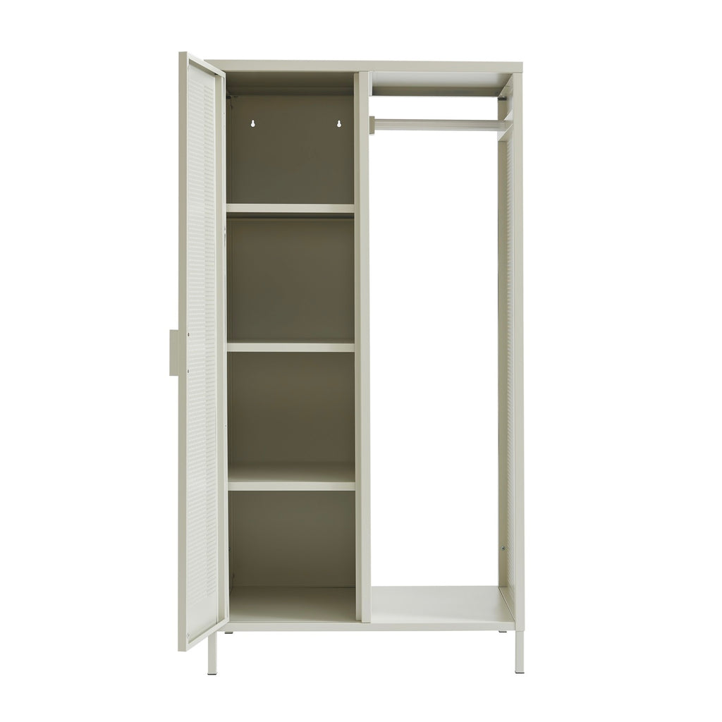 Cloakroom - Metal - Sand Beige With Wardrobe