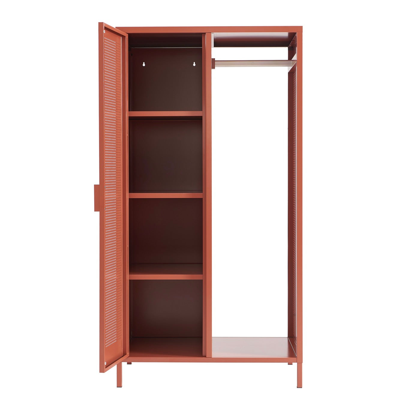 Vestiaire - Métal - Terracotta Avec Penderie