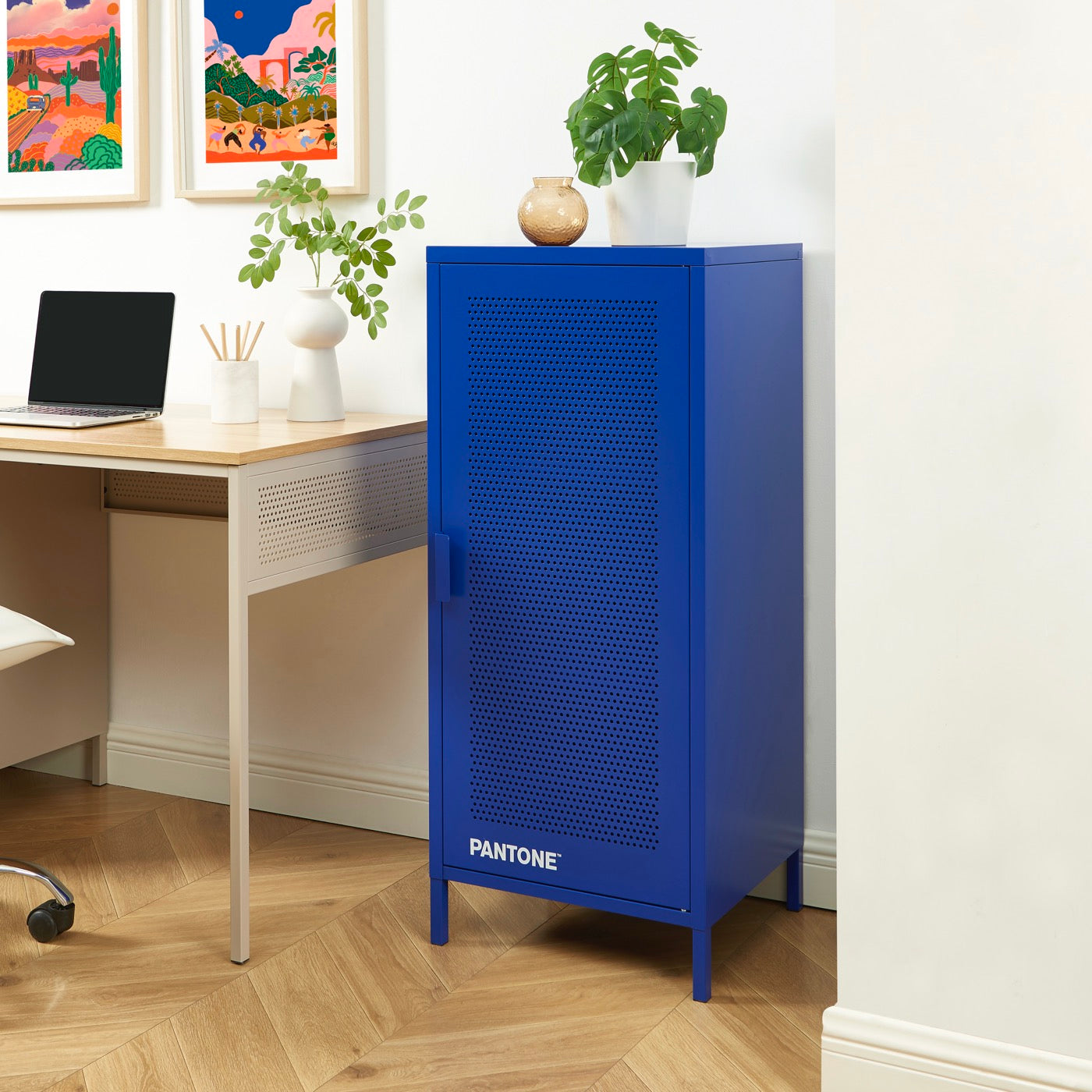 Pedestal de oficina - Metal - Azul eléctrico