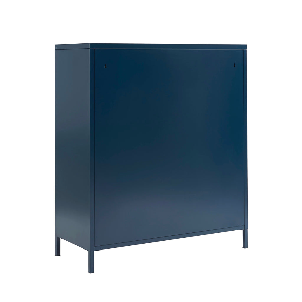 Commode - Métal - Bleu Nuit - 6 Tiroirs