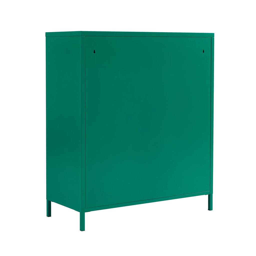 Cómoda - Metal - Verde Esmeralda - 6 Cajones