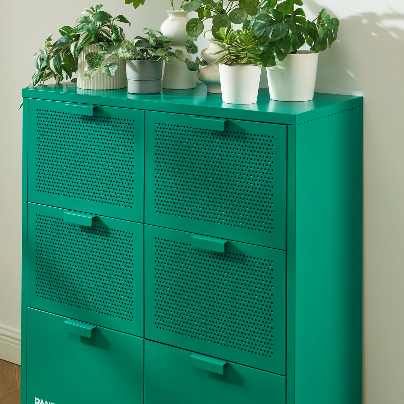 Cómoda - Metal - Verde Esmeralda - 6 Cajones