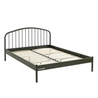 Cama 140x190 - Metal - Verde Oliva - Somier incluido