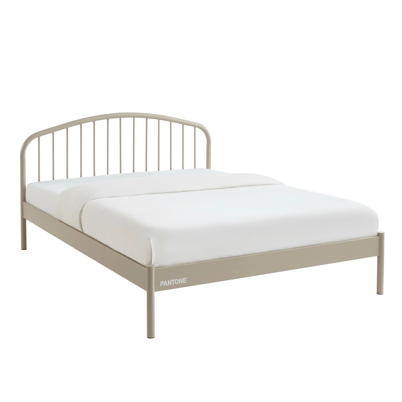 Lit 140x190 - Métal - Taupe - Sommier Inclus
