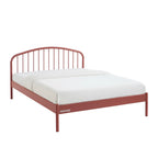 Cama 140x190 - Metal - Terracota - Somier incluido