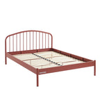 Cama 140x190 - Metal - Terracota - Somier incluido