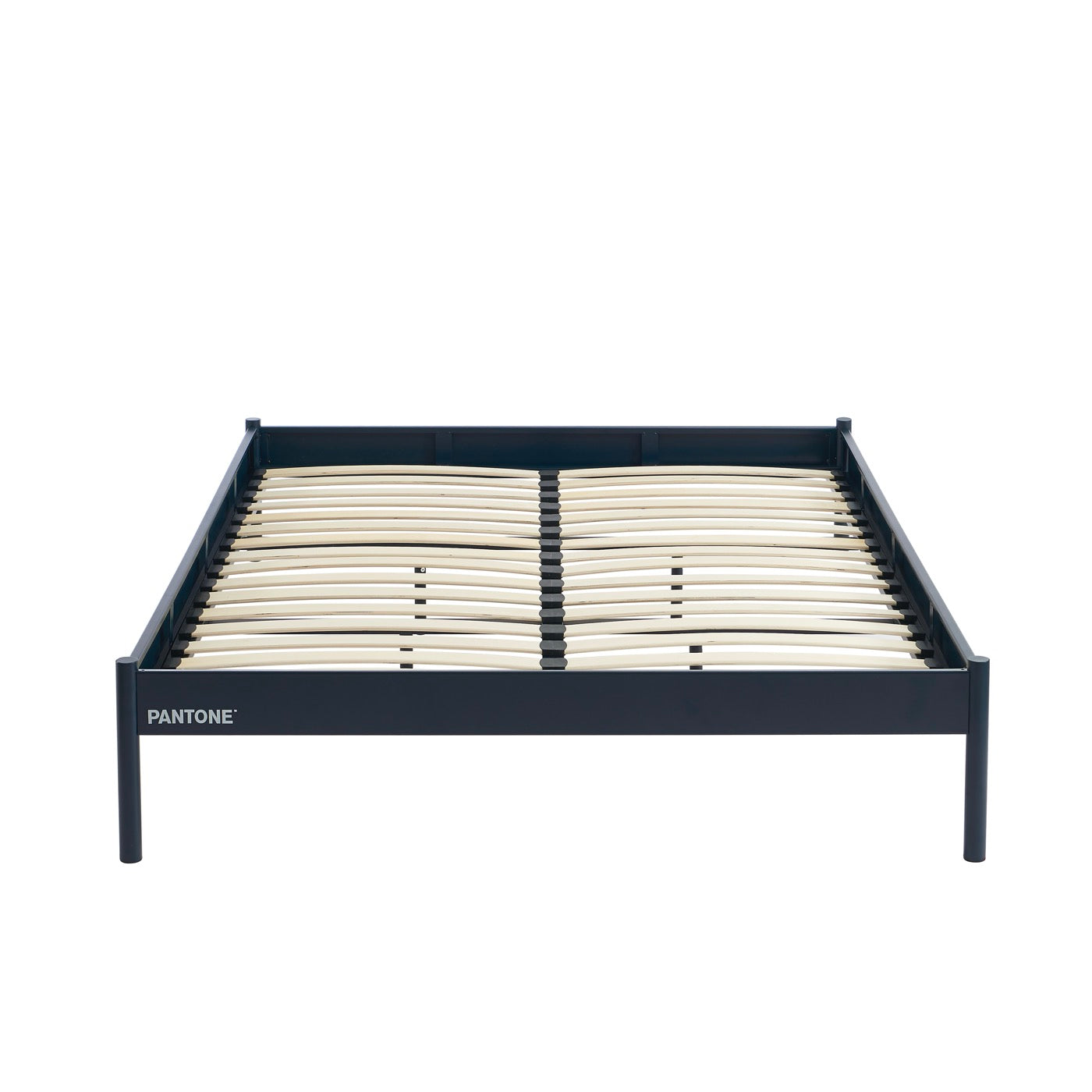 140x190 bed - Metal - Night Blue - Box spring included