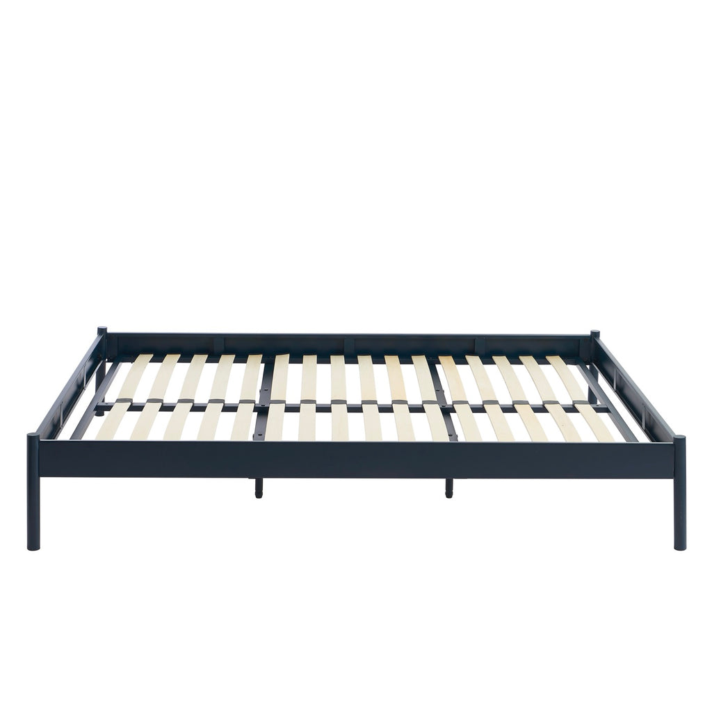 140x190 bed - Metal - Night Blue - Box spring included