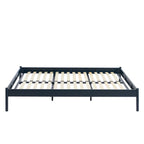 140x190 bed - Metal - Night Blue - Box spring included