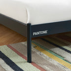 140x190 bed - Metal - Night Blue - Box spring included