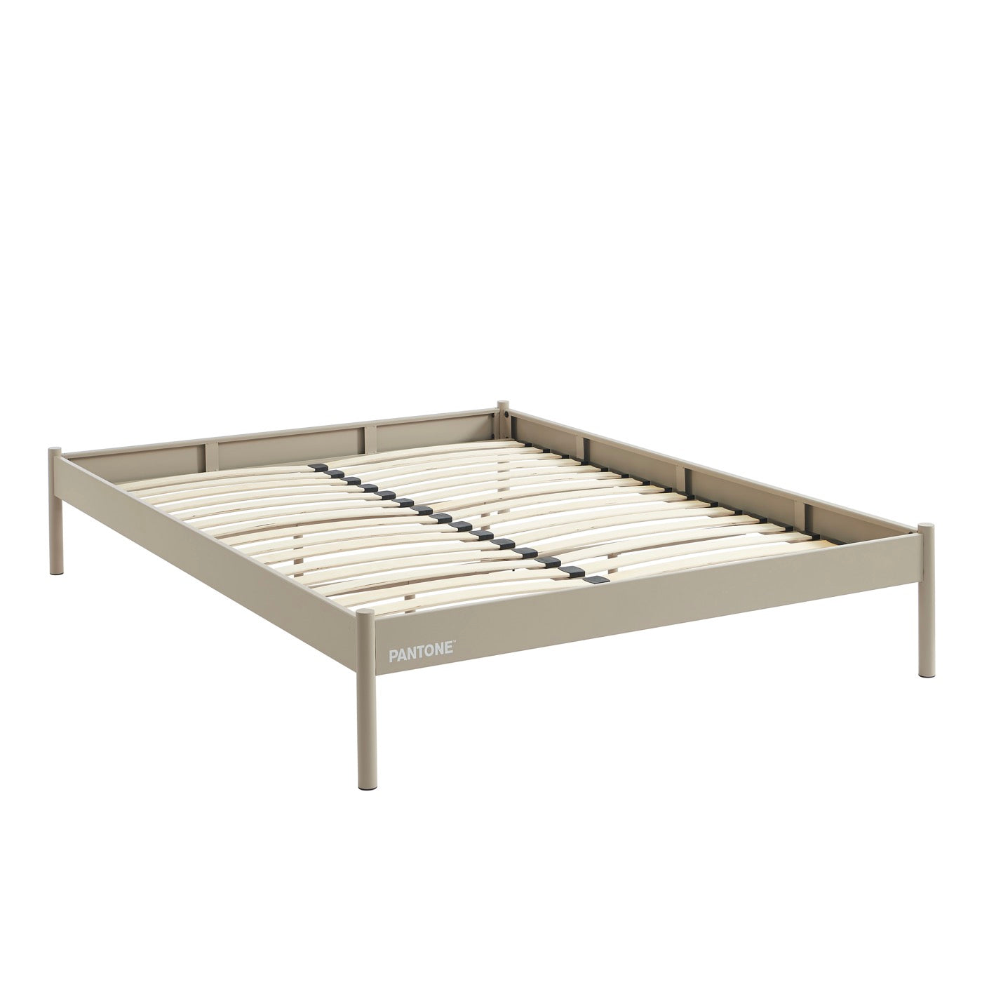 Lit 140x190 - Métal - Taupe - Sommier Inclus