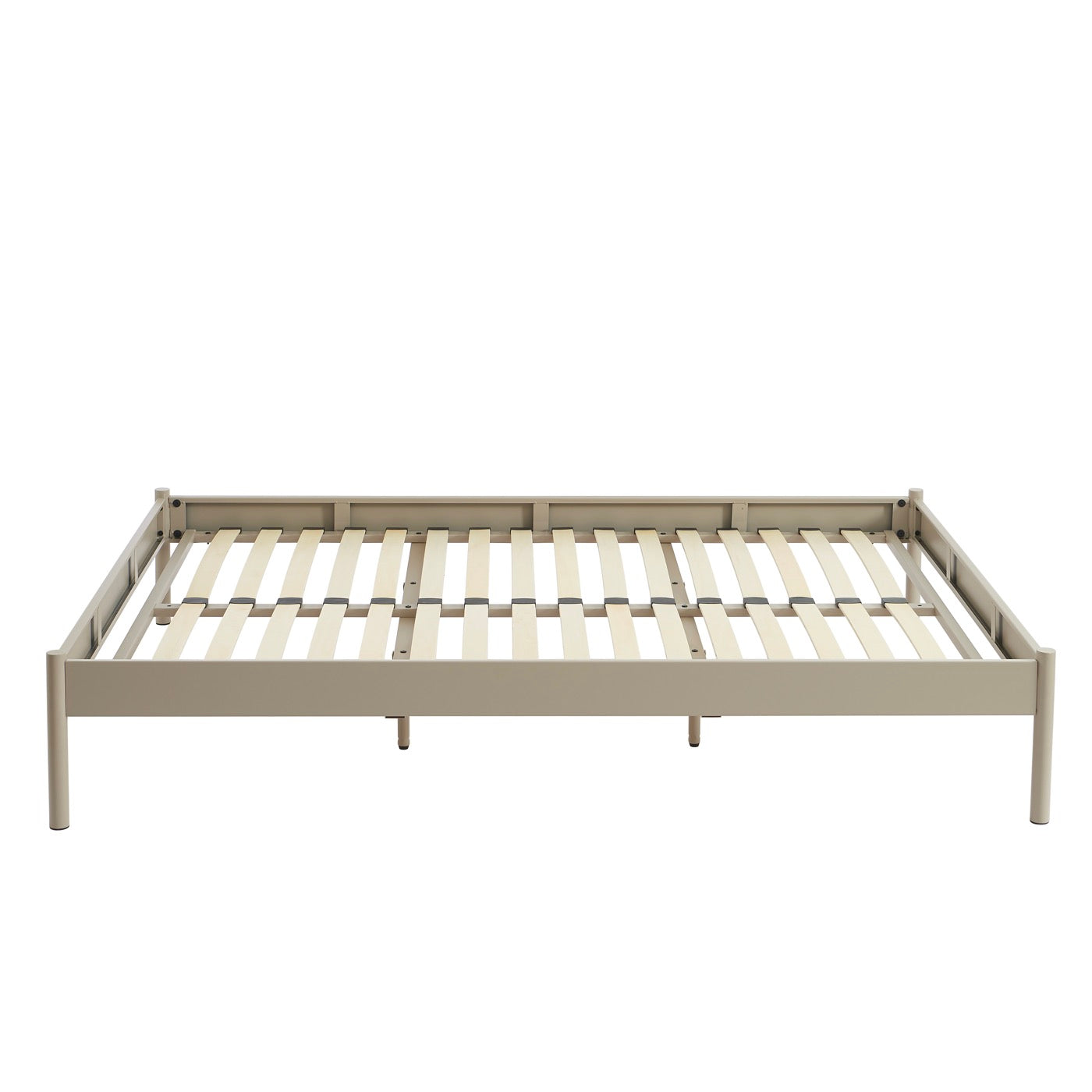 Lit 140x190 - Métal - Taupe - Sommier Inclus