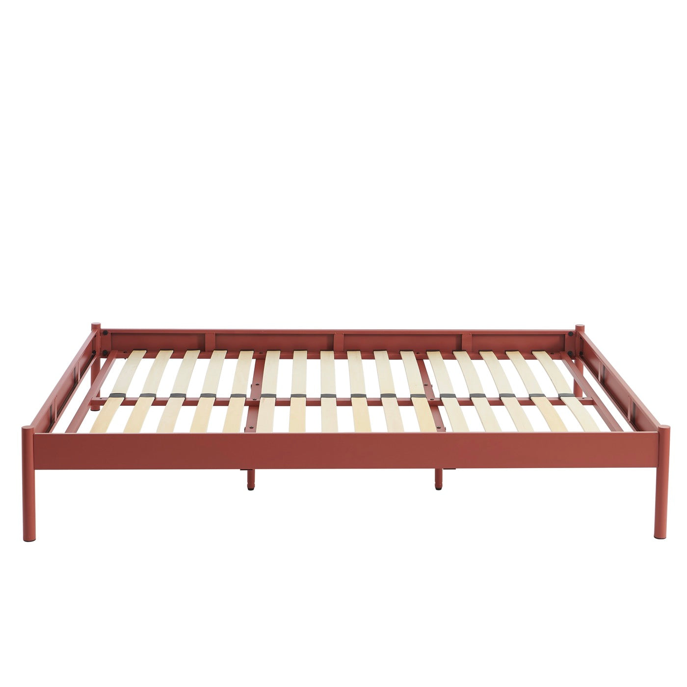 Cama 140x190 - Metal - Terracota - Somier incluido