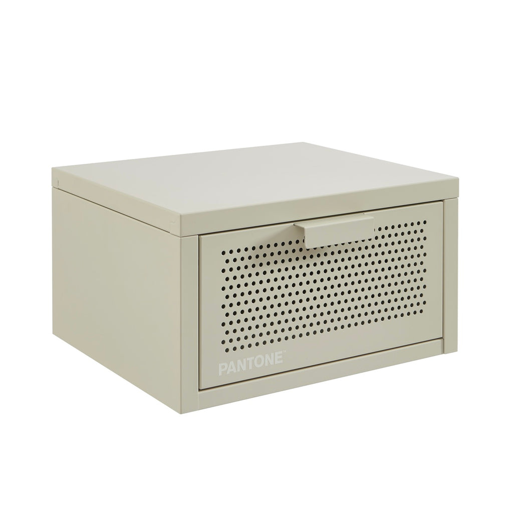 Mesita de Noche de Pared - Metal - Beige Arena