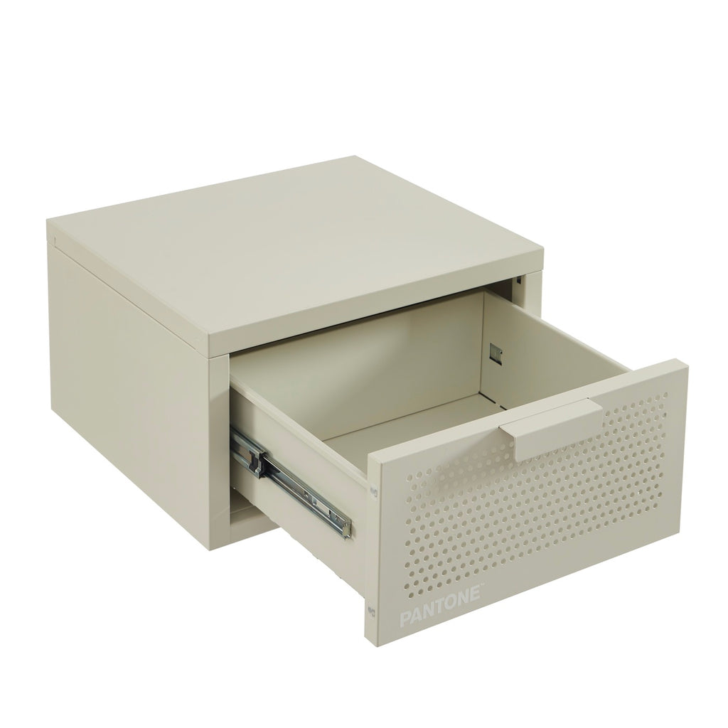 Mesita de Noche de Pared - Metal - Beige Arena