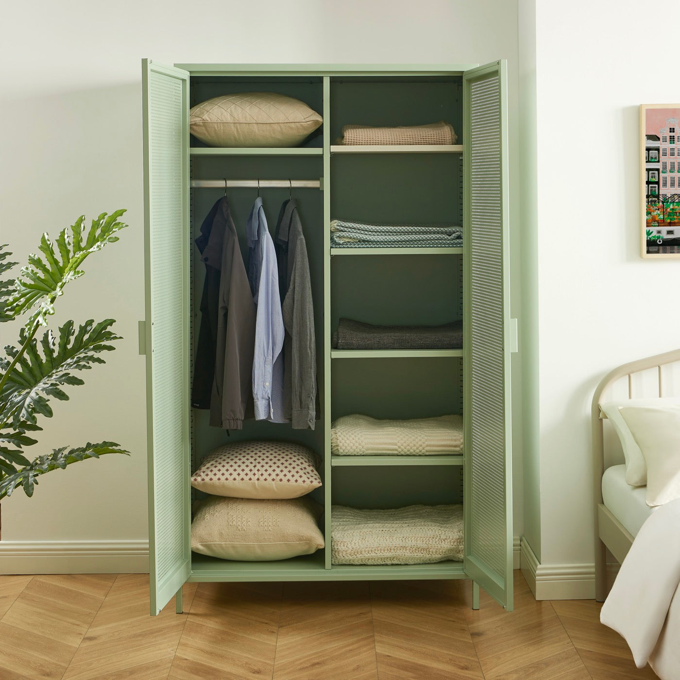 Armoire - Métal - Vert Amande - 2 Portes