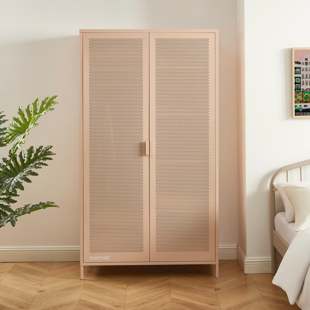 Armoire - Métal - Rose Blush - 2 Portes