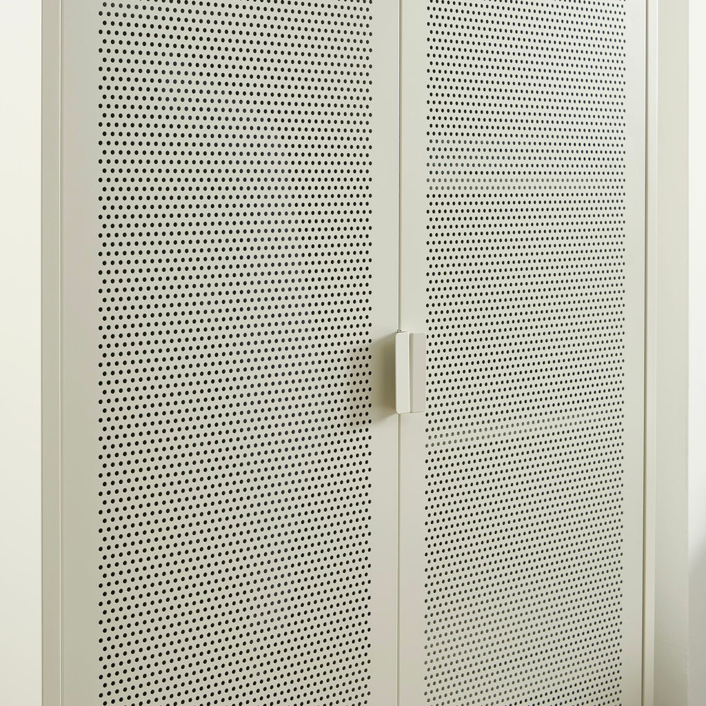 Armoire - Métal - Beige Sable - 2 Portes
