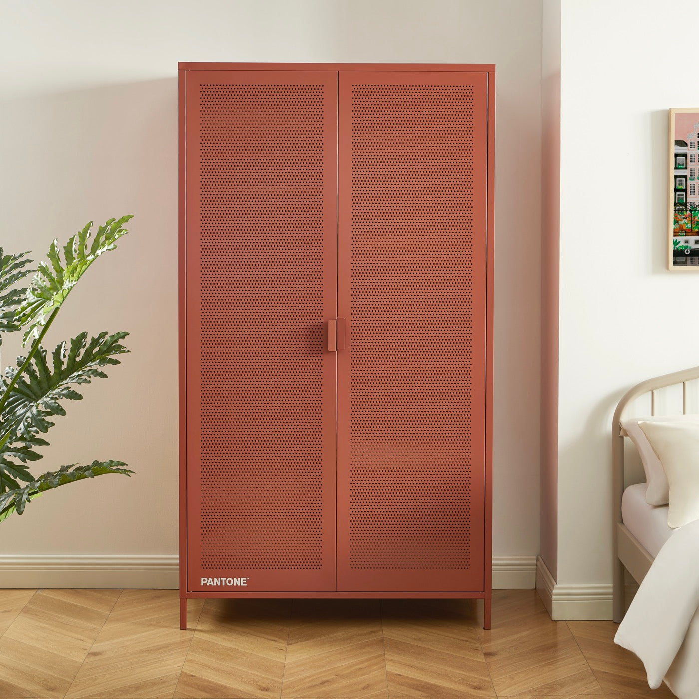 Armoire - Métal - Terracotta - 2 Portes