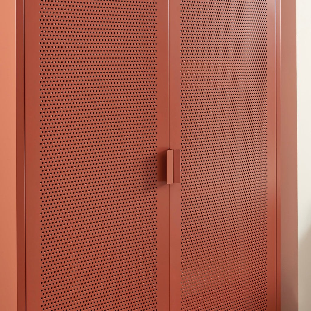 Armoire - Métal - Terracotta - 2 Portes
