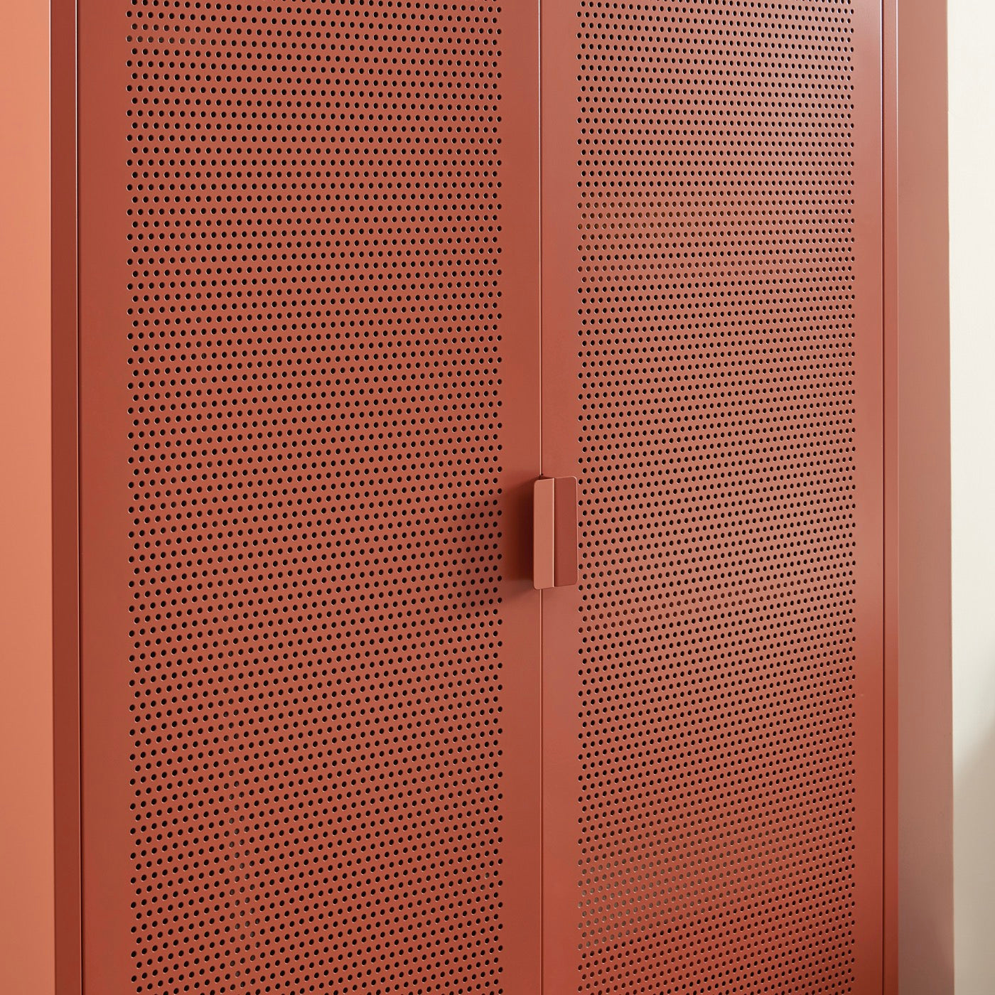 Armoire - Métal - Terracotta - 2 Portes