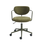 Chaise De Bureau - Tissu - Vert Olive - Avec Roulettes