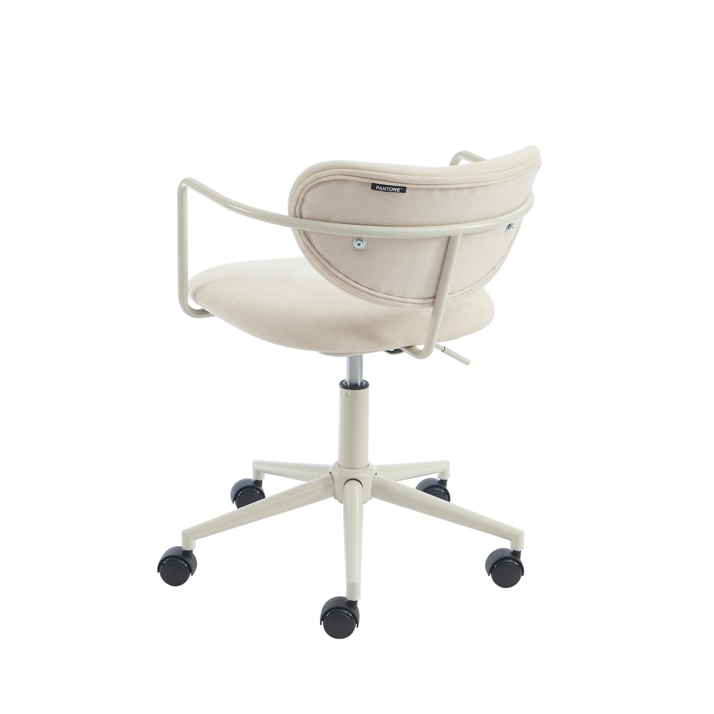 Chaise De Bureau - Tissu - Beige Sable - Avec Roulettes