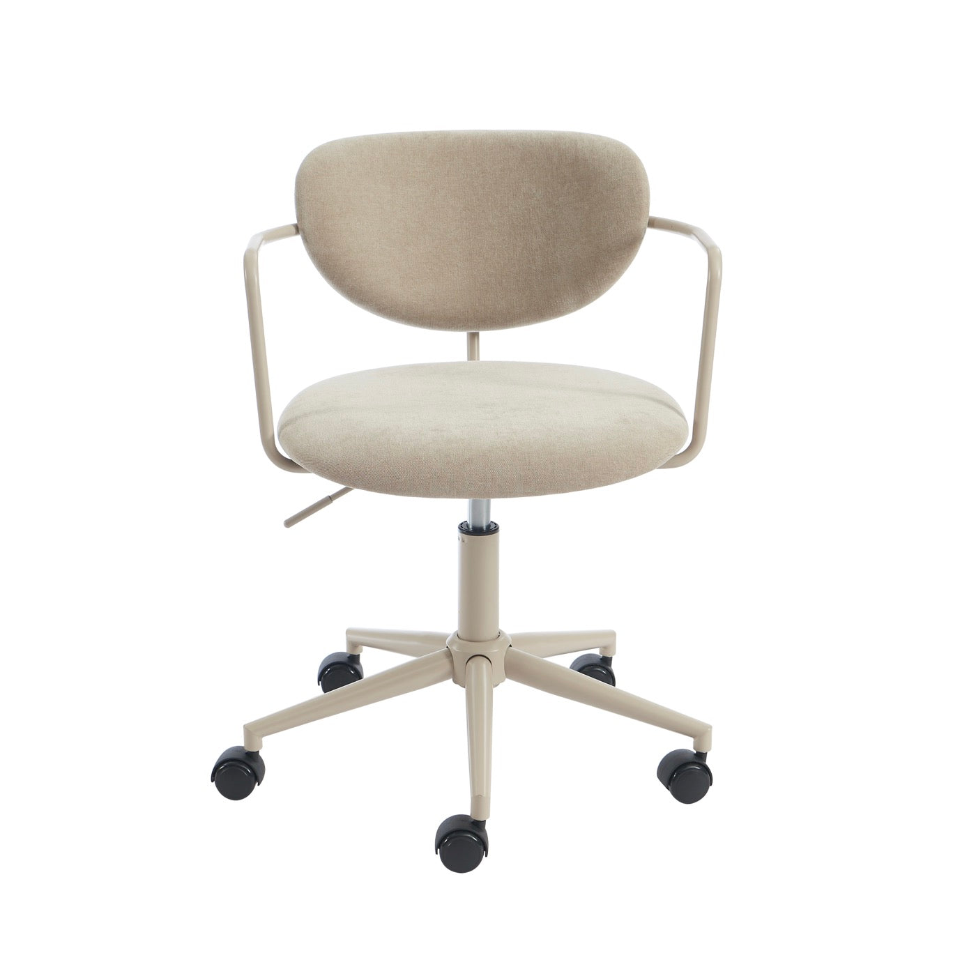 Chaise De Bureau - Tissu - Taupe - Avec Roulettes