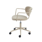 Chaise De Bureau - Tissu - Taupe - Avec Roulettes
