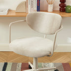 Chaise De Bureau - Tissu - Taupe - Avec Roulettes