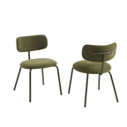 Conjunto de 2 sillas - Patas de tela y metal - Verde oliva