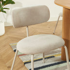 Lot De 2 Chaises - Tissu Et Pieds Métal - Taupe