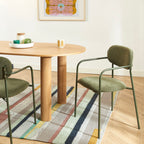 Lot De 2 Chaises - Tissu Et Pieds Métal - Vert Olive