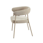 Lot De 2 Chaises - Tissu Et Pieds Métal - Taupe