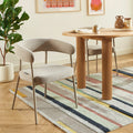 Lot De 2 Chaises - Tissu Et Pieds Métal - Taupe