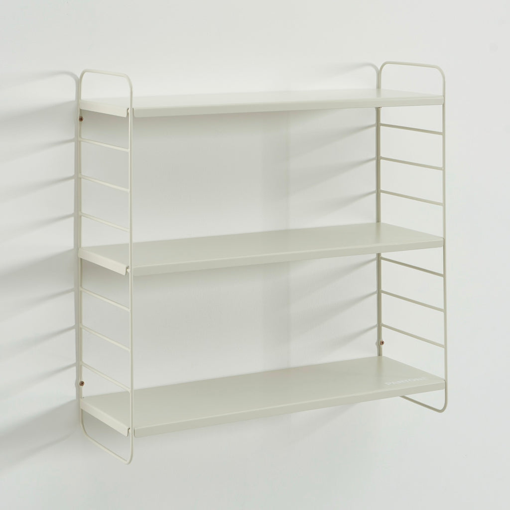 3 Tier Wall Shelf - Metal - Sand Beige