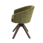 Paola - Chairs - Chenille Fabric - Green Solid Oak Leg