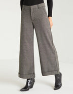 Paolo Fancy H23 Wide Jeans - Black Tartan - Women's