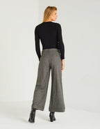Paolo Fancy H23 Wide Jeans - Black Tartan - Women's