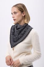 Lille bandana Paon - Sort/Hvid - Dame