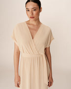 Robe Longue Papillon - Beige