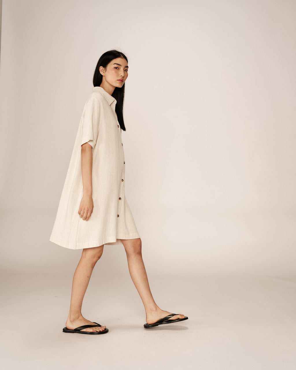 Paquita Short Dress - Beige