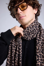 Schal Pardy – Beige Leopard – Unisex – 100 % Kaschmir