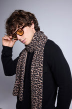 Schal Pardy – Beige Leopard – Unisex – 100 % Kaschmir