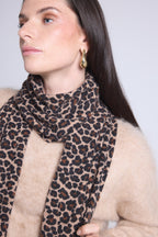 Schal Pardy – Beige Leopard – Unisex – 100 % Kaschmir