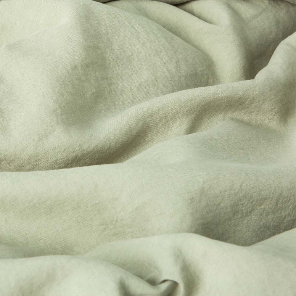 2 fundas de almohada - Lino lavado 190 g/m² - Verde salvia
