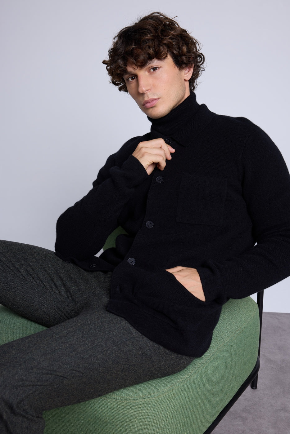 Pascal Overshirt - Black - Men