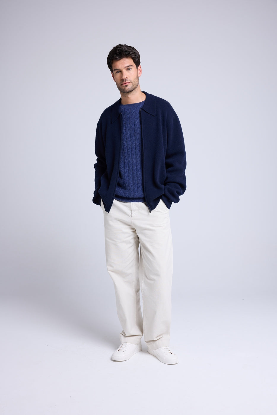 Veste Zippée Patrick - Bleu Marine - Homme