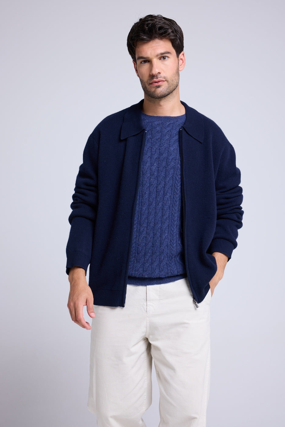 Veste Zippée Patrick - Bleu Marine - Homme