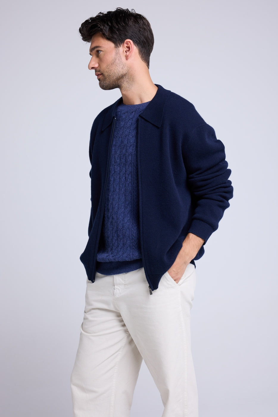 Veste Zippée Patrick - Bleu Marine - Homme